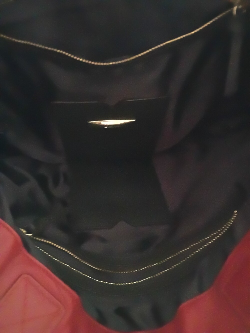 DKNY Red Ruffled Handbag - Picture 8 of 9